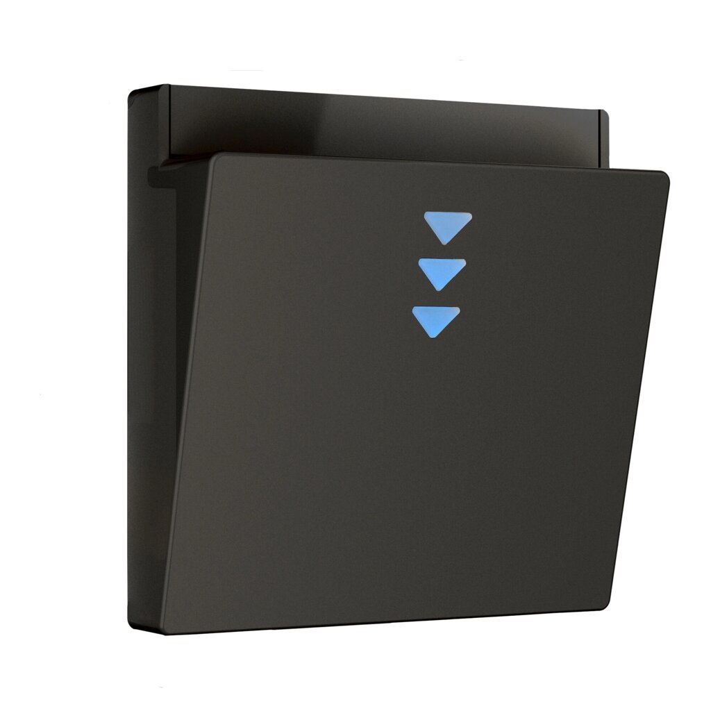 Накладка для электронного карточного выключателя (черный матовый) W1163108 от компании ФЕРОСВЕТ - фото 1
