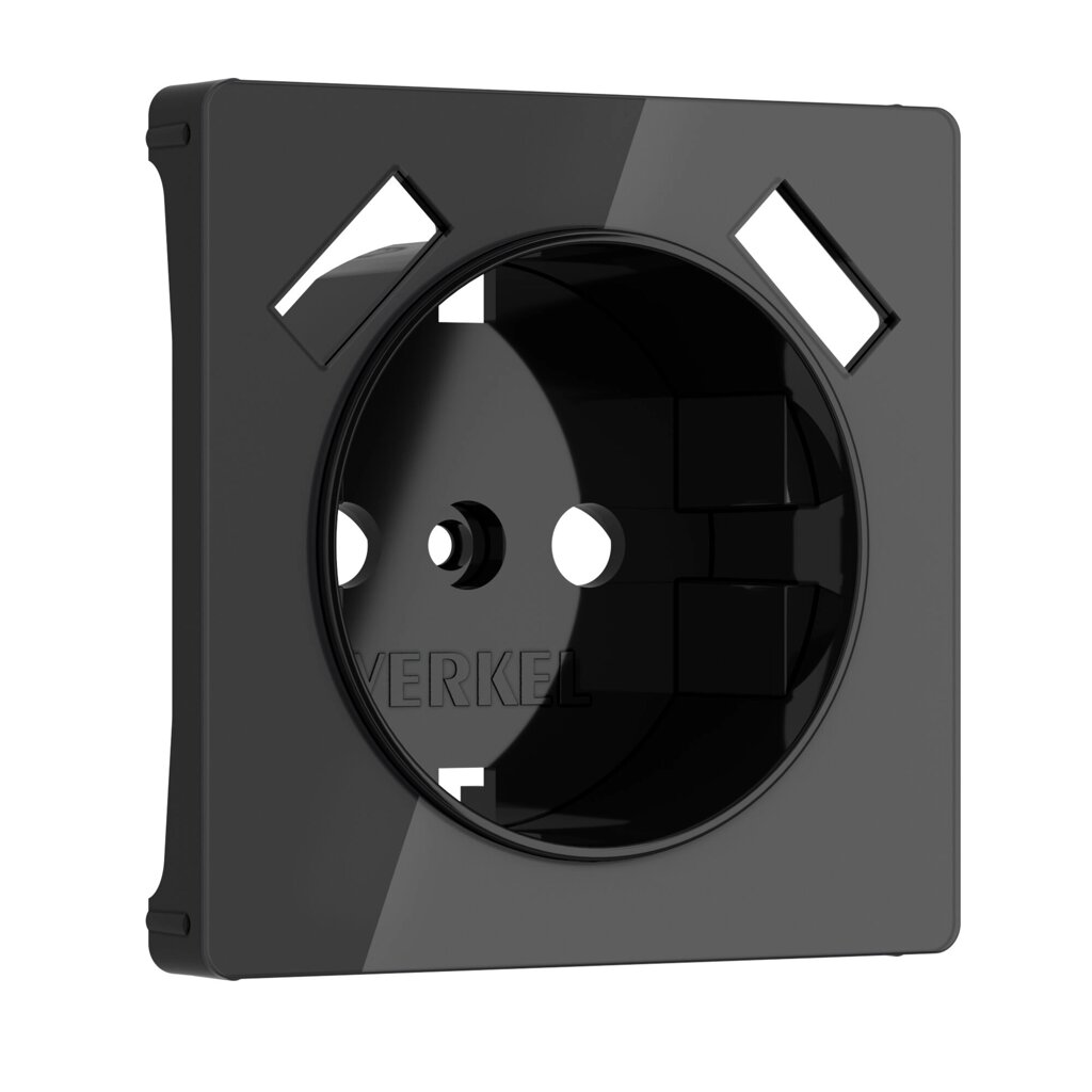 Накладка для розетки USB (черный акрил) W1179548 от компании ФЕРОСВЕТ - фото 1