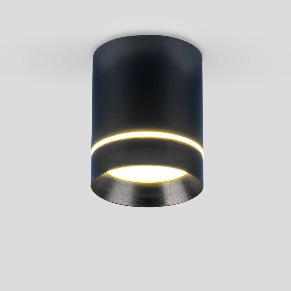 Накладной акцентный светодиодный светильник DLR021 9W 4200K черный матовый от компании ФЕРОСВЕТ - фото 1