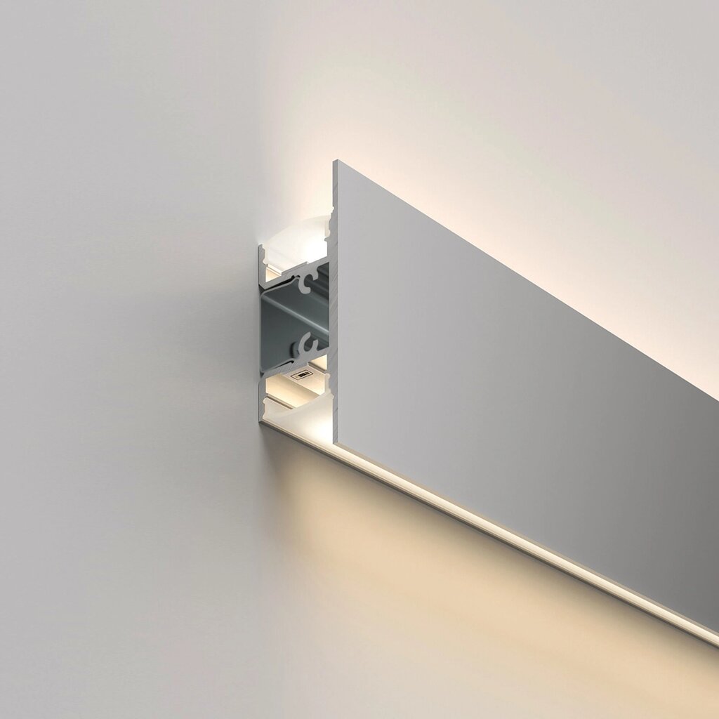 Накладной алюминиевый профиль для светодиодной ленты LL-2-ALP022 от компании ФЕРОСВЕТ - фото 1