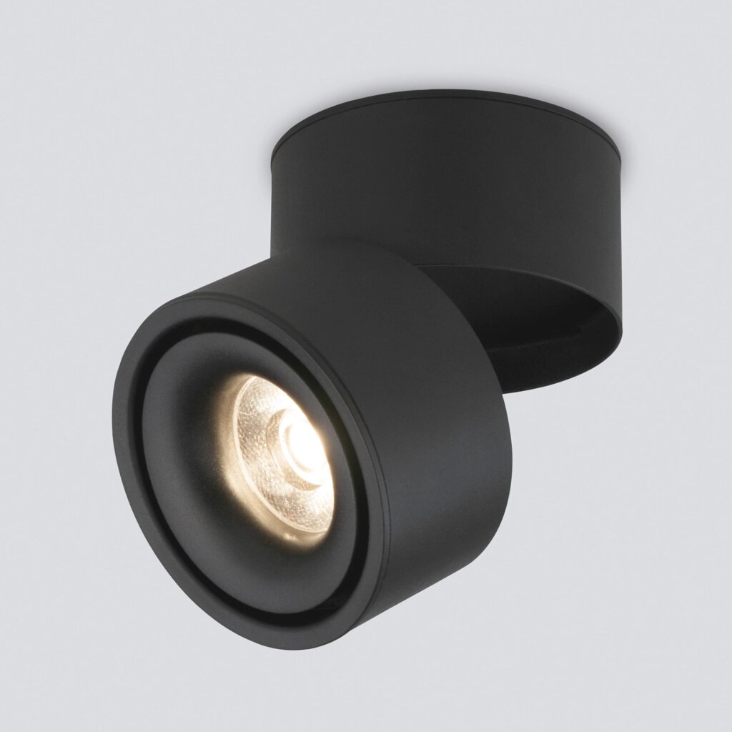 Накладной светодиодный светильник 15W 3000K черный матовый DLR031 от компании ФЕРОСВЕТ - фото 1