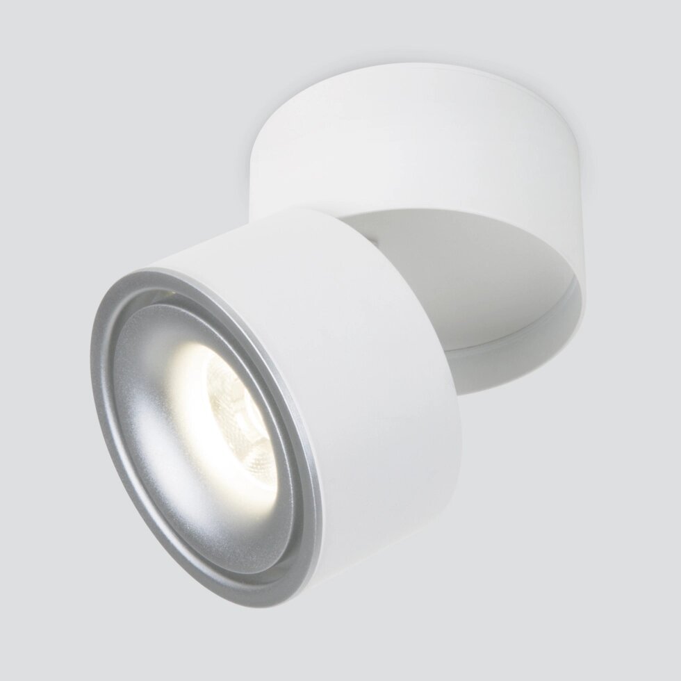 Накладной светодиодный светильник DLR031 15W 4200K 3100 белый матовый/серебро от компании ФЕРОСВЕТ - фото 1
