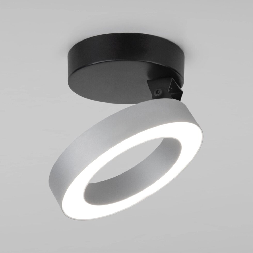 Накладной светодиодный светильник Spila серебро 12W 4200К 25105/LED от компании ФЕРОСВЕТ - фото 1