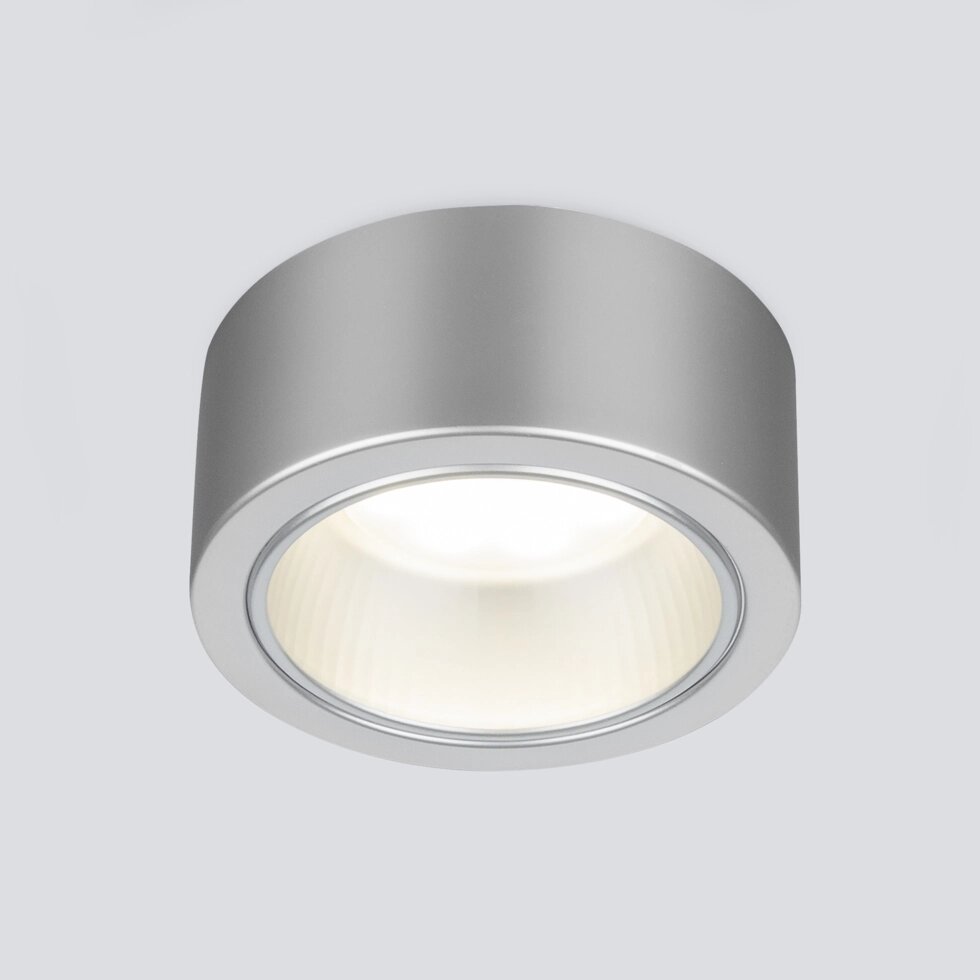 Накладной точечный светильник 1070 GX53 SL серебро от компании ФЕРОСВЕТ - фото 1