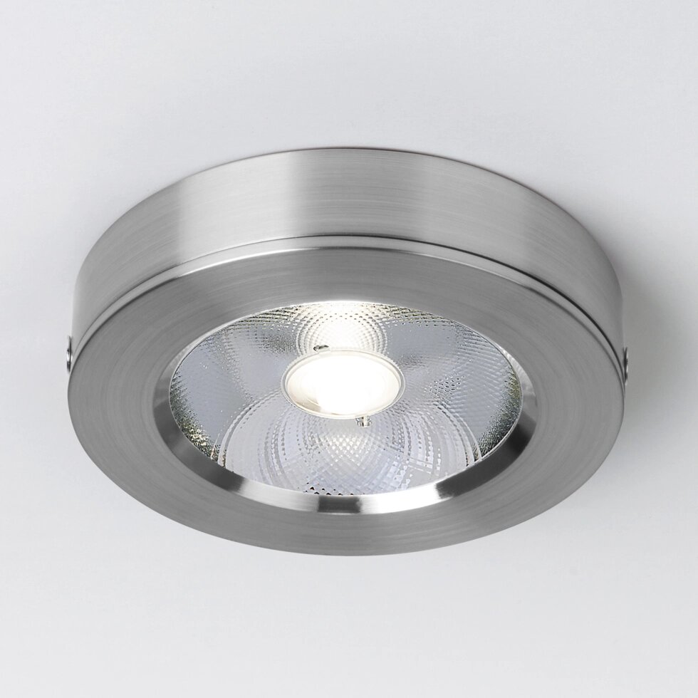 Накладной точечный светодиодный светильник сатин DLS030 от компании ФЕРОСВЕТ - фото 1