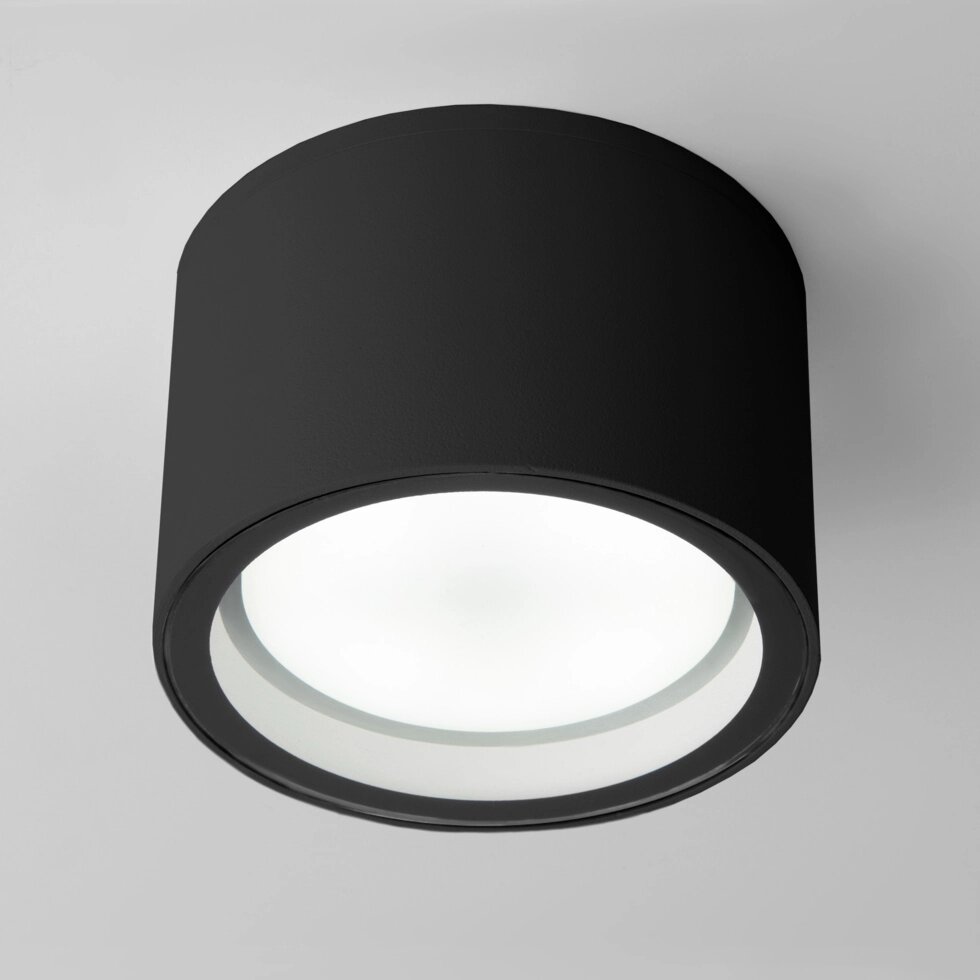 Накладной влагозащищенный светильник IP54 35144/H черный от компании ФЕРОСВЕТ - фото 1
