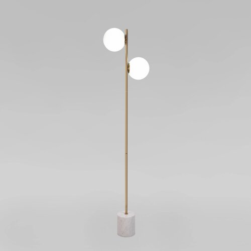 Напольный светильник с мраморным основанием 01158/2 латунь