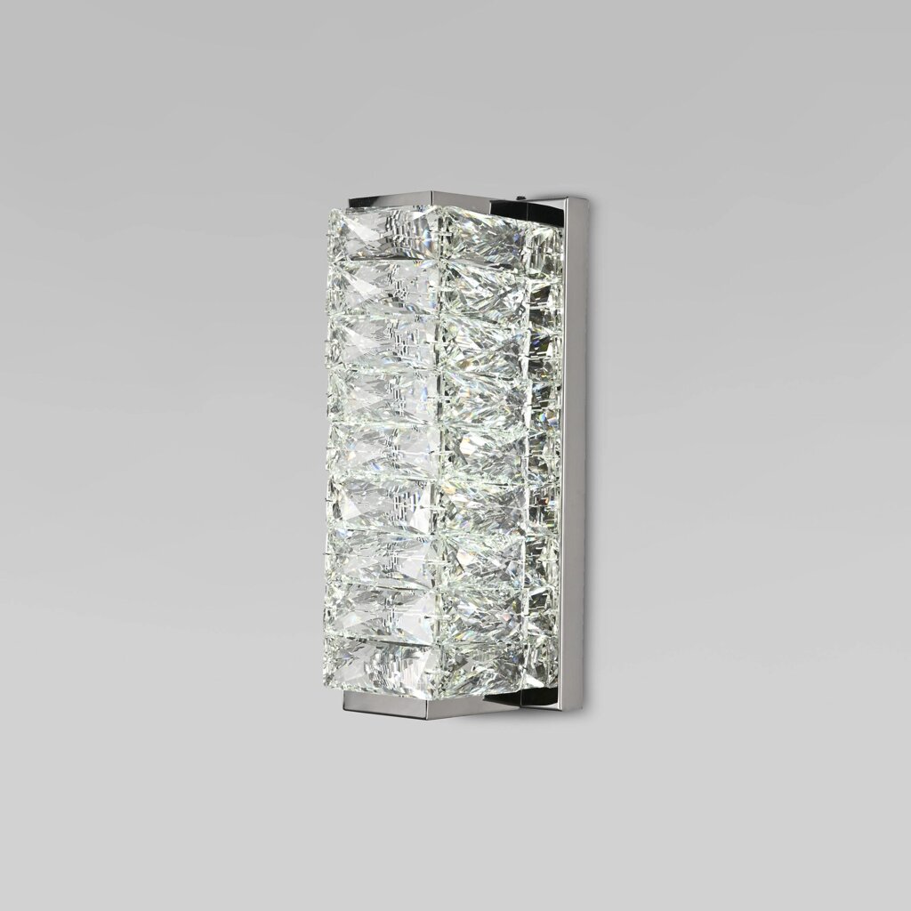 Настенный светильник с хрусталем 40259 LED хром от компании ФЕРОСВЕТ - фото 1