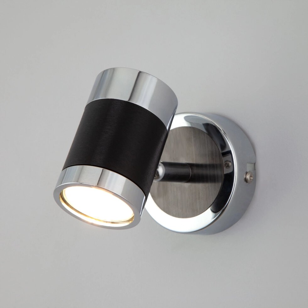 Настенный светильник с металлическим плафоном 20058/1 черный от компании ФЕРОСВЕТ - фото 1
