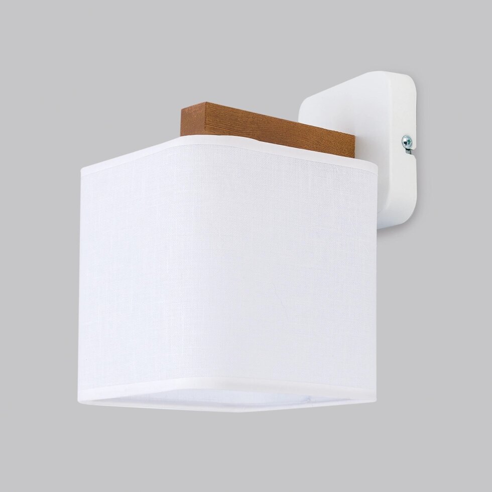 Настенный светильник с тканевым абажуром 4161 Tora White от компании ФЕРОСВЕТ - фото 1