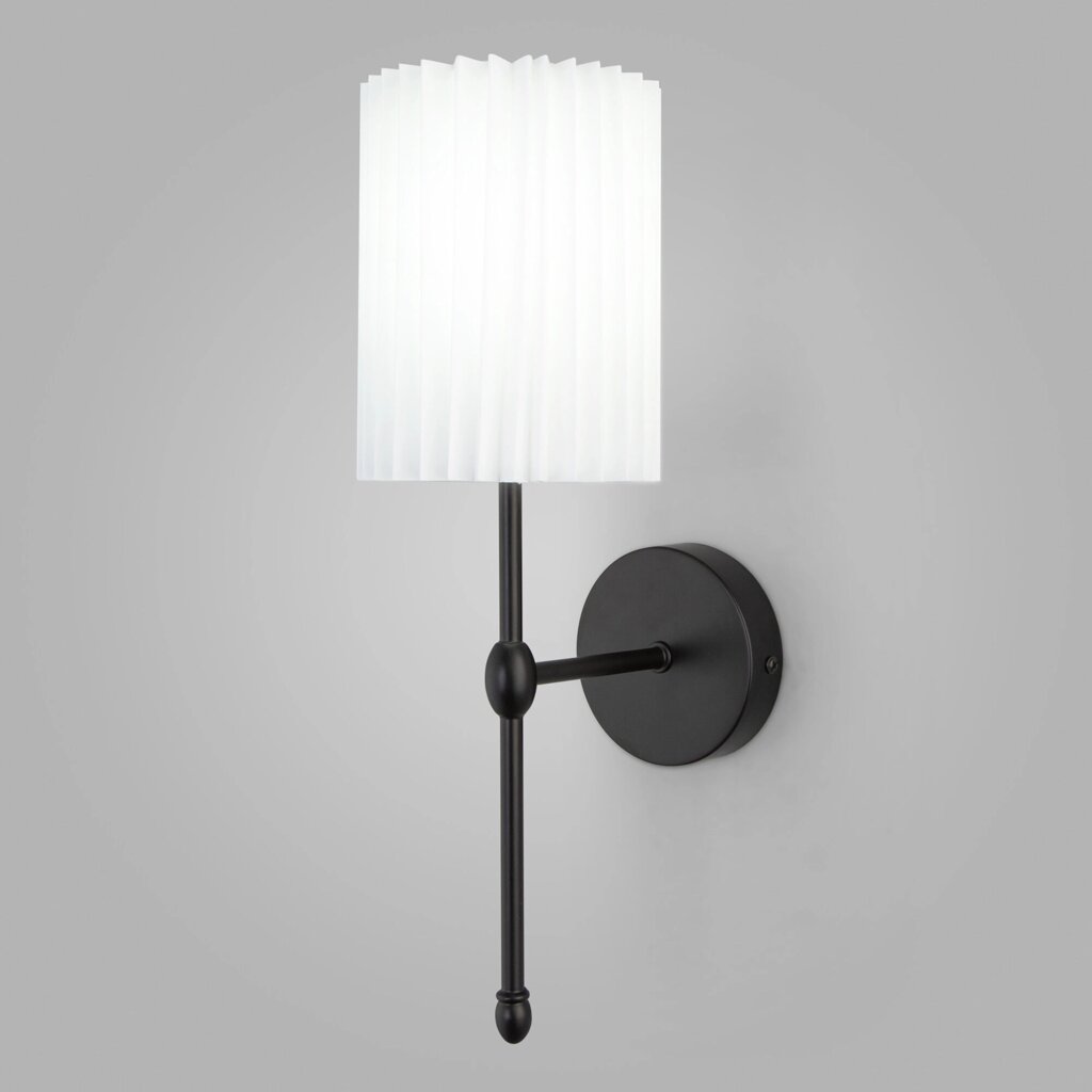 Настенный светильник с тканевым абажуром 60162/1 черный от компании ФЕРОСВЕТ - фото 1