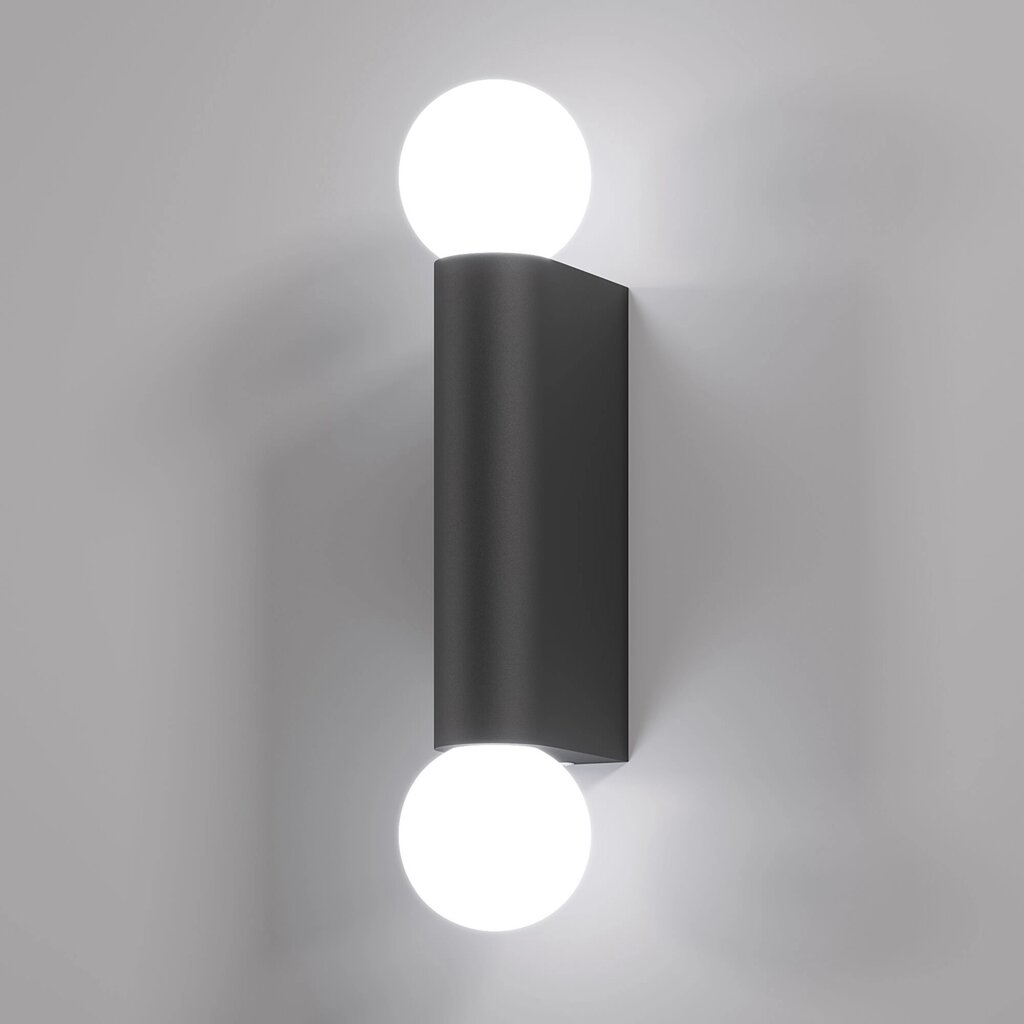 Настенный светильник со стеклянным плафонами Lily IP54 MRL 1029 черный от компании ФЕРОСВЕТ - фото 1