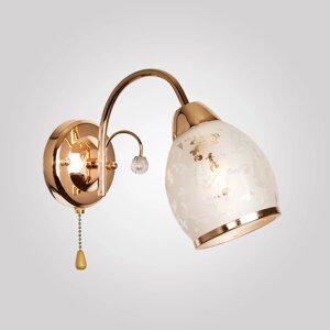 Настенный светильник со стеклянным плафоном 30026/1 золото