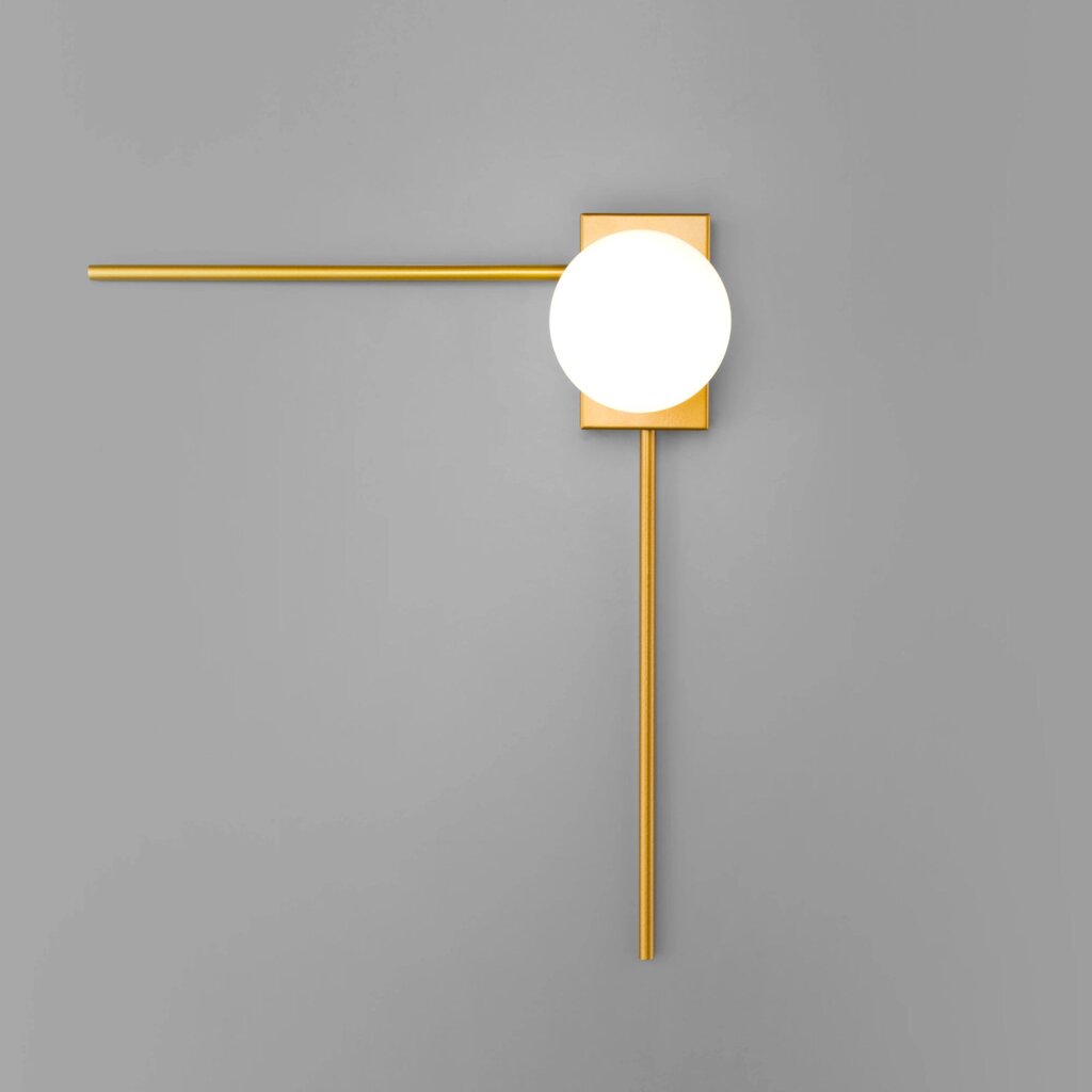 Настенный светильник со стеклянным плафоном 40035/1 золото от компании ФЕРОСВЕТ - фото 1