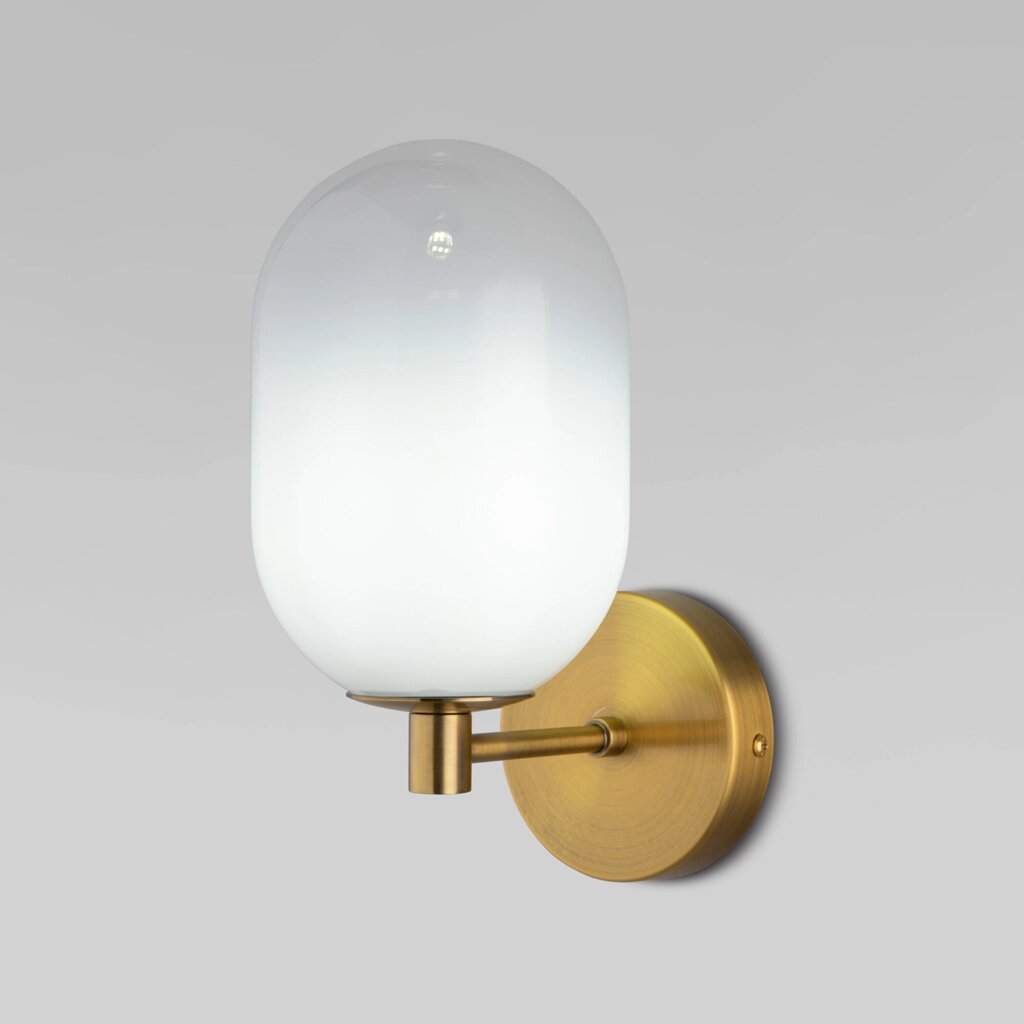 Настенный светильник со стеклянным плафоном 60161 латунь от компании ФЕРОСВЕТ - фото 1