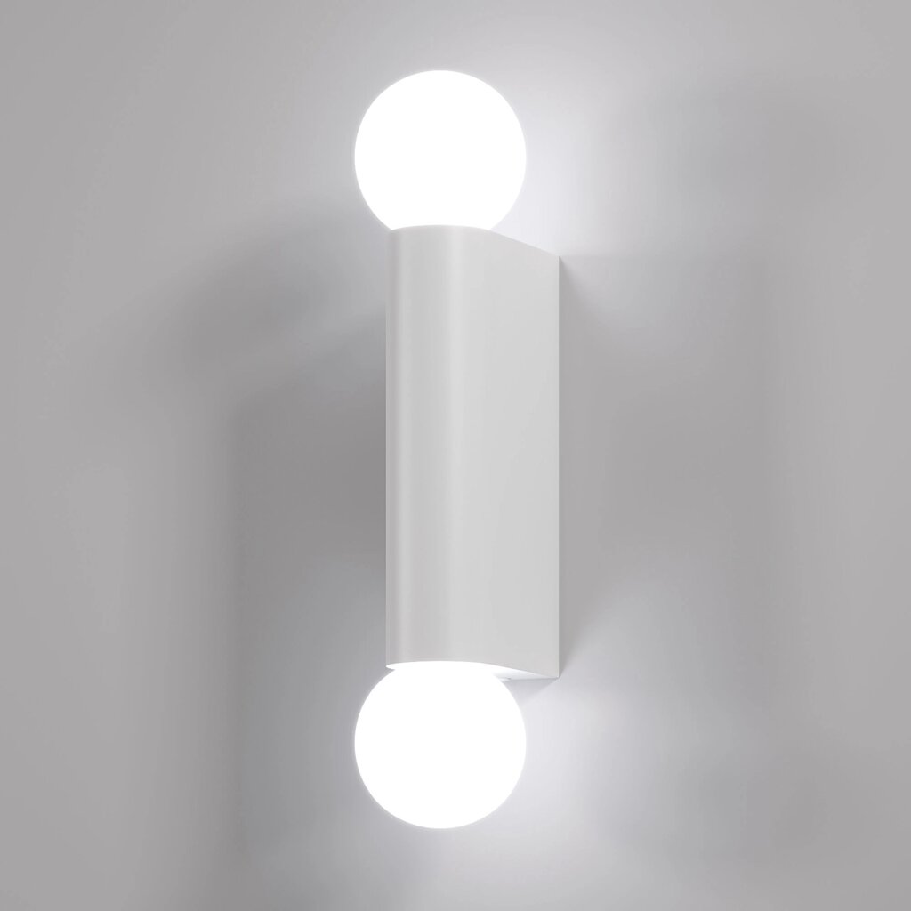 Настенный светильник со стеклянными плафонами Lily IP54 MRL 1029 белый от компании ФЕРОСВЕТ - фото 1