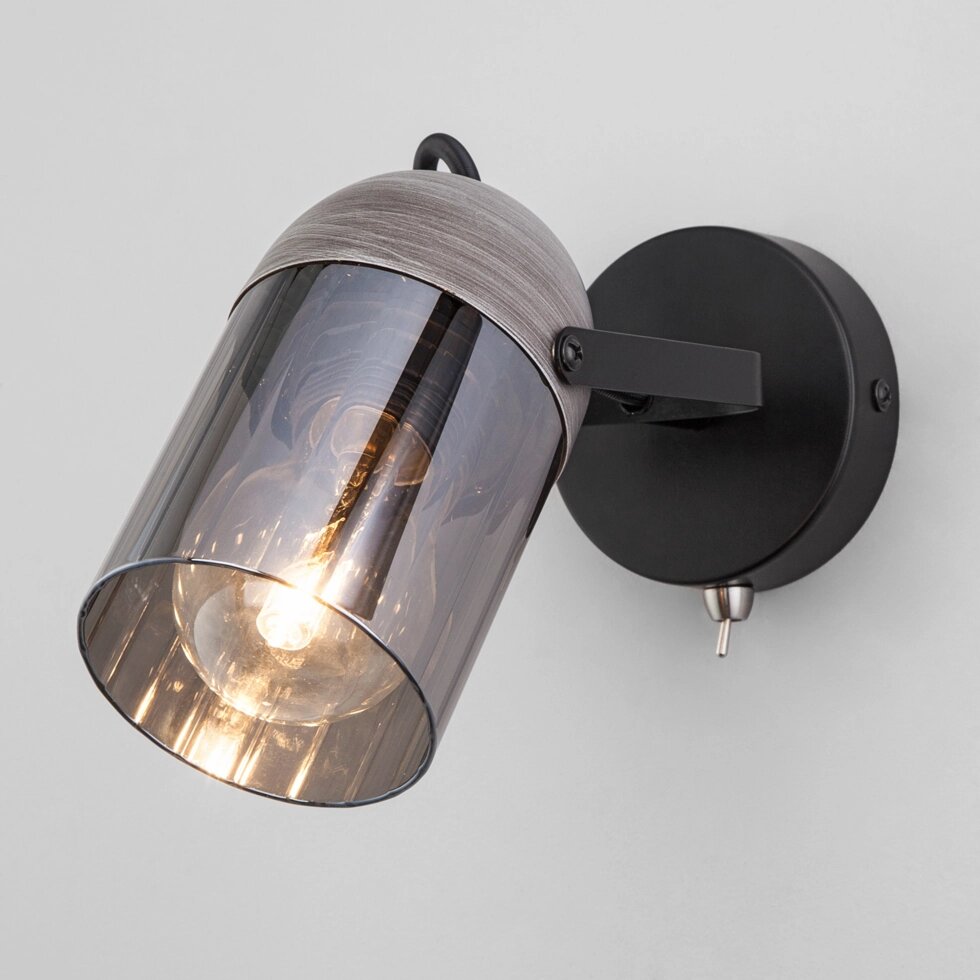 Настенный светильник в стиле лофт 20122/1 черный / серый от компании ФЕРОСВЕТ - фото 1