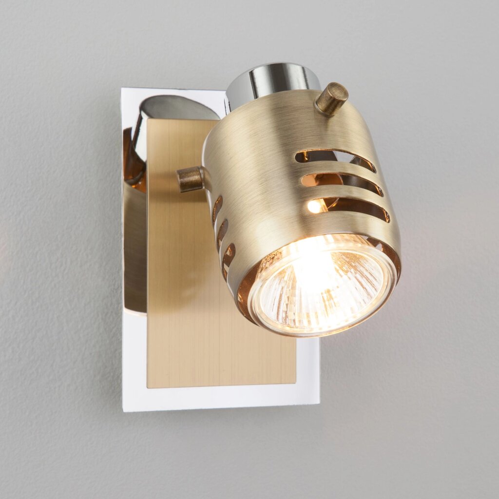Настенный светильник в стиле лофт 23463/1 хром / античная бронза от компании ФЕРОСВЕТ - фото 1