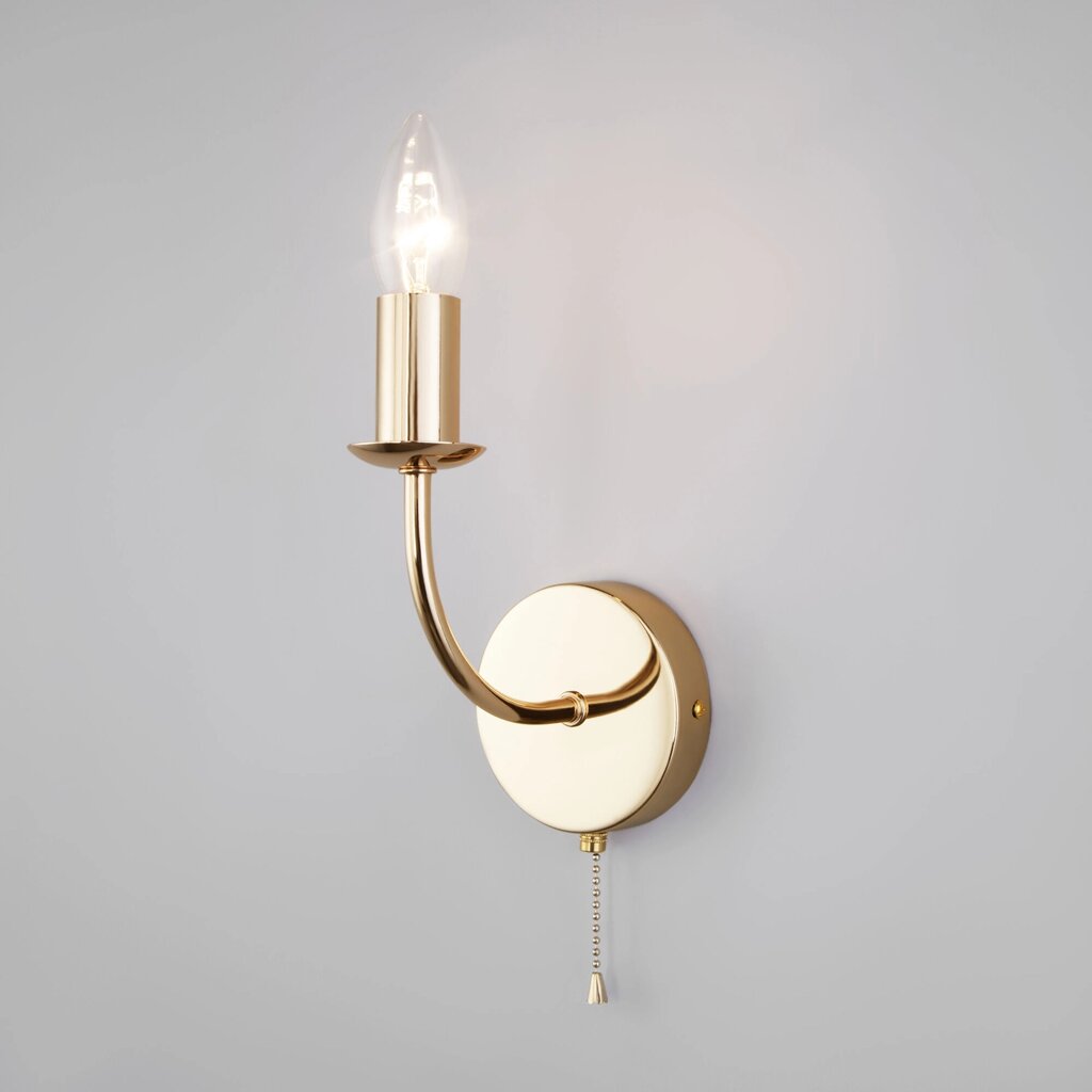 Настенный светильник в стиле лофт 60139/1 золото от компании ФЕРОСВЕТ - фото 1