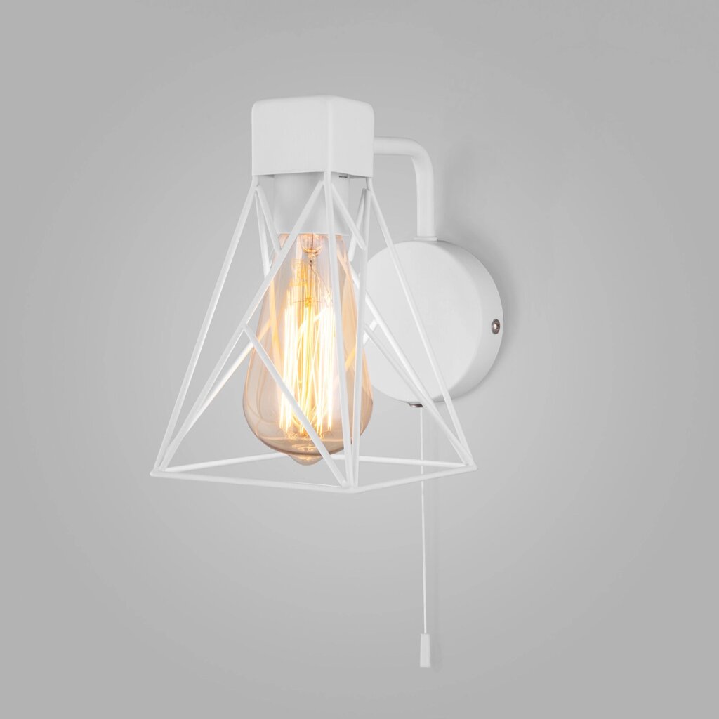 Настенный светильник в стиле лофт 70107/1 белый от компании ФЕРОСВЕТ - фото 1
