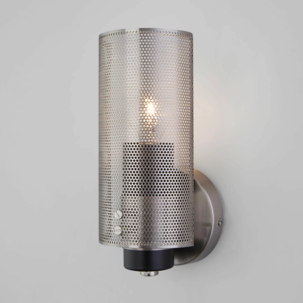 Настенный светильник в стиле лофт 70139/1 никель от компании ФЕРОСВЕТ - фото 1
