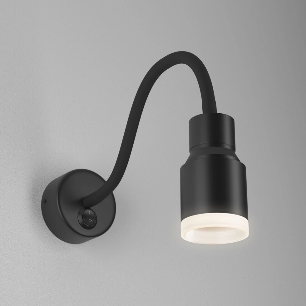 Настенный светодиодный светильник с гибким корпусом Molly LED MRL LED 1015 черный от компании ФЕРОСВЕТ - фото 1