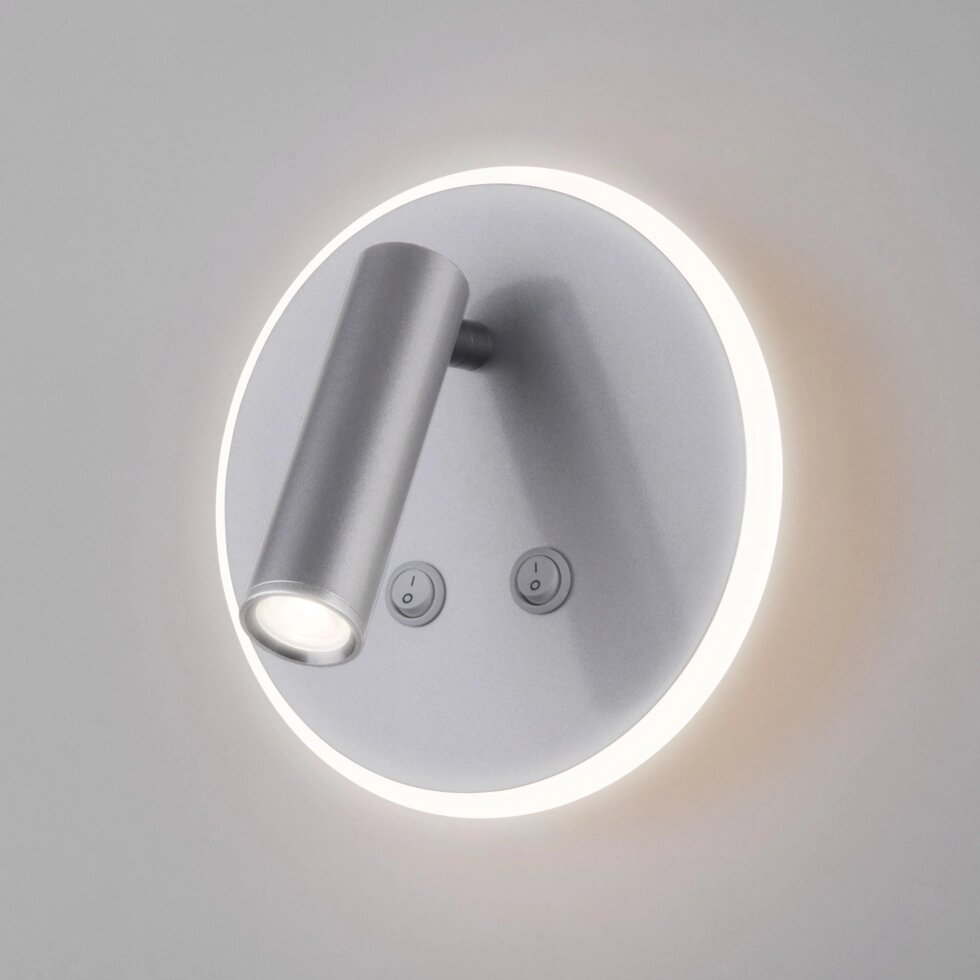 Настенный светодиодный светильник Tera LED MRL LED 1014 серебро от компании ФЕРОСВЕТ - фото 1