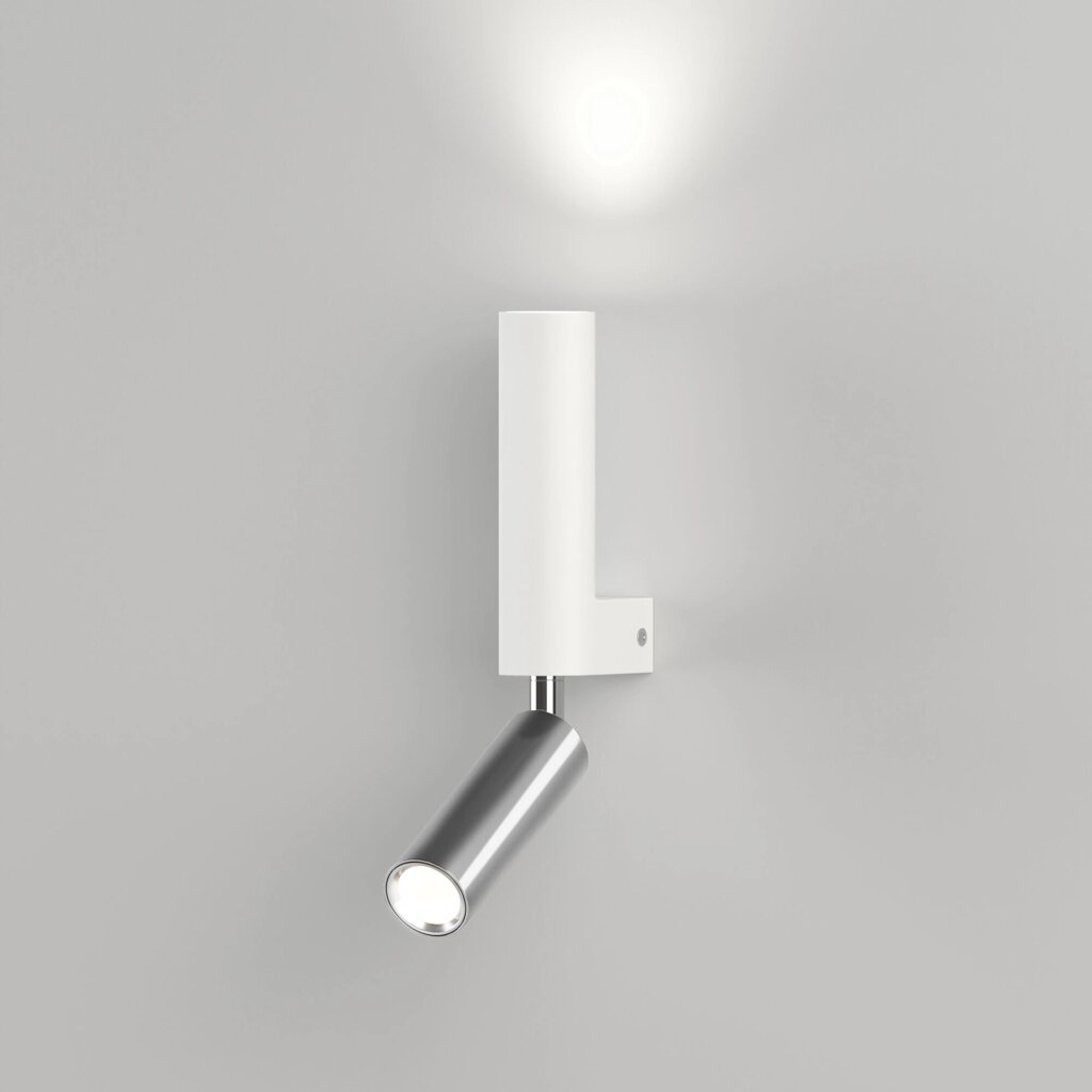 Настенный светодиодный светильник в стиле лофт 40020/1 LED белый/хром от компании ФЕРОСВЕТ - фото 1