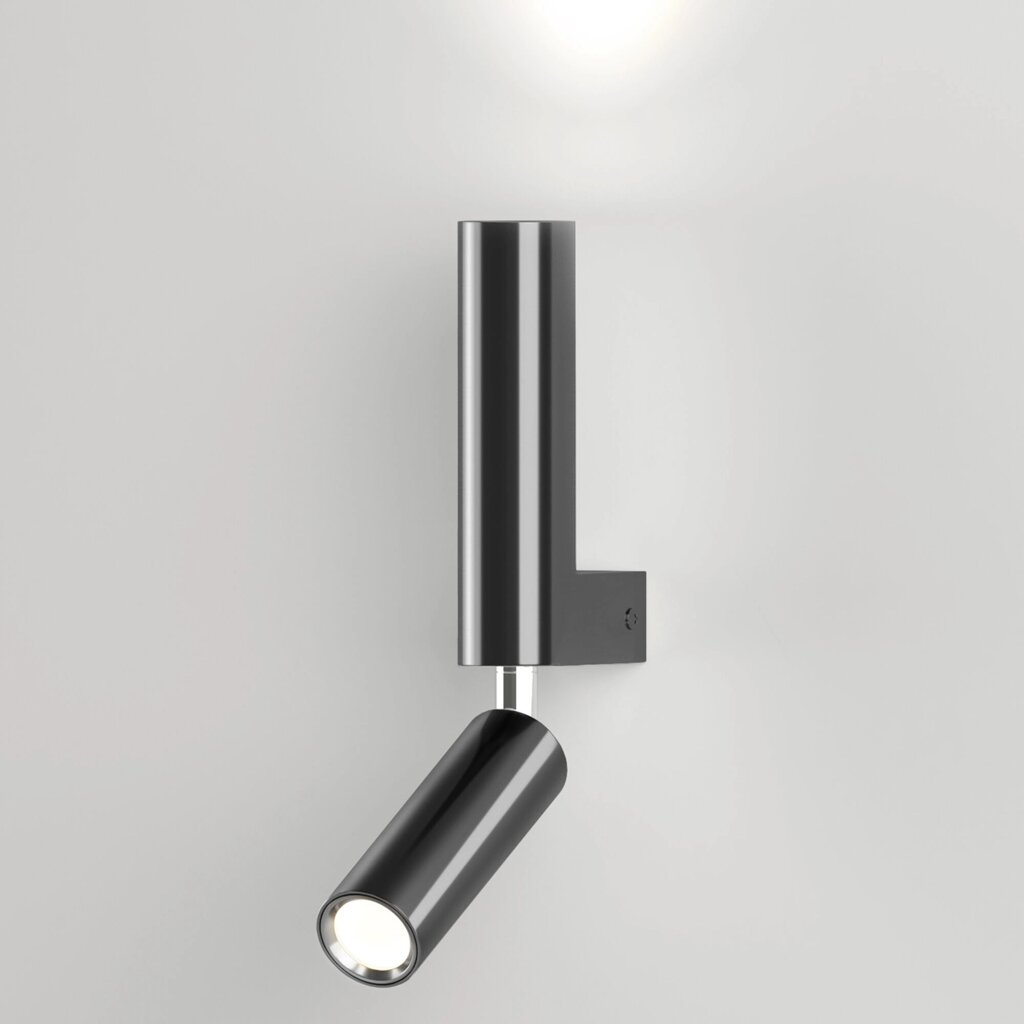 Настенный светодиодный светильник в стиле лофт 40020/1 LED черный жемчуг от компании ФЕРОСВЕТ - фото 1