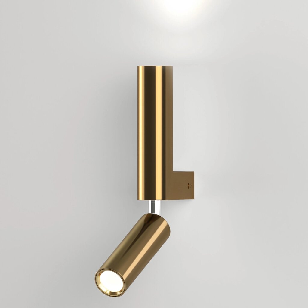 Настенный светодиодный светильник в стиле лофт 40020/1 LED латунь от компании ФЕРОСВЕТ - фото 1