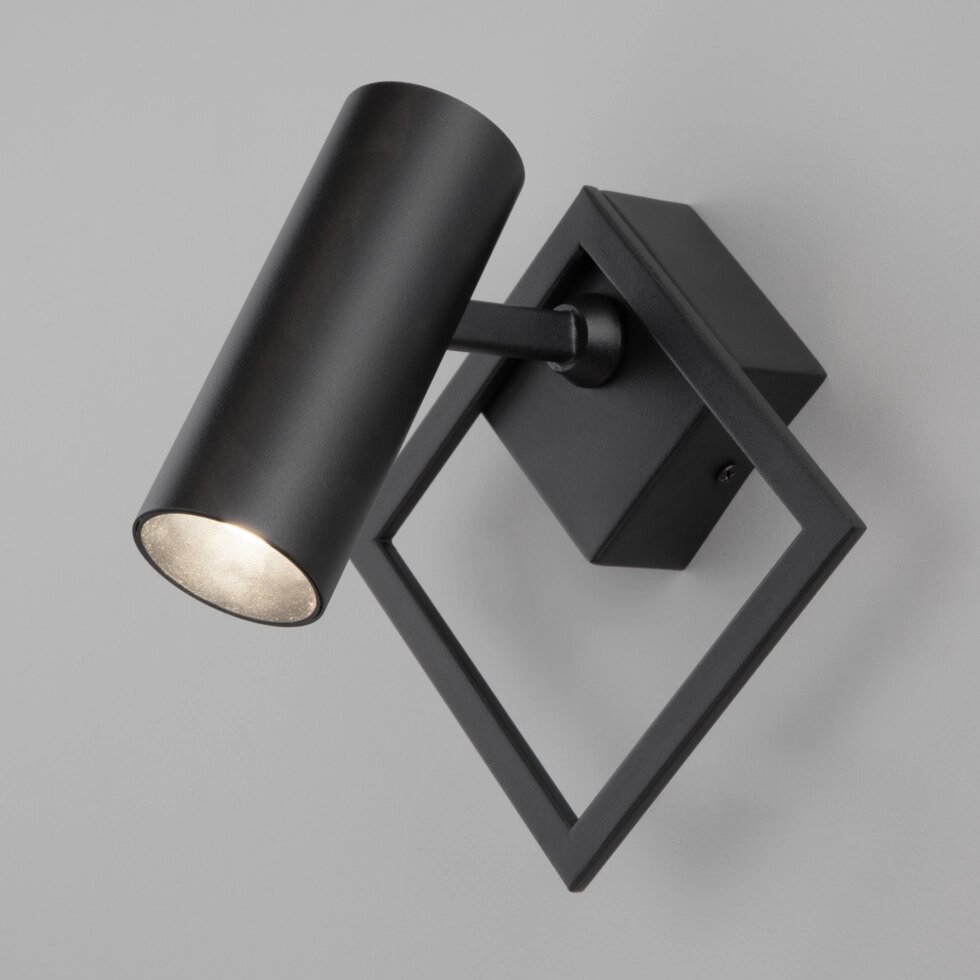 Настенный светодиодный светильник в стиле минимализм 20091/1 LED черный от компании ФЕРОСВЕТ - фото 1