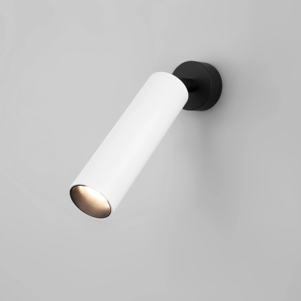 Настенный светодиодный светильник в стиле минимализм 20128/1 LED белый/черный от компании ФЕРОСВЕТ - фото 1
