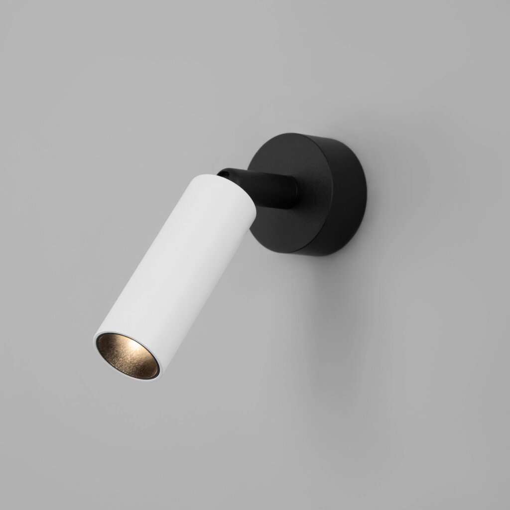 Настенный светодиодный светильник в стиле минимализм 20133/1 LED белый/черный от компании ФЕРОСВЕТ - фото 1