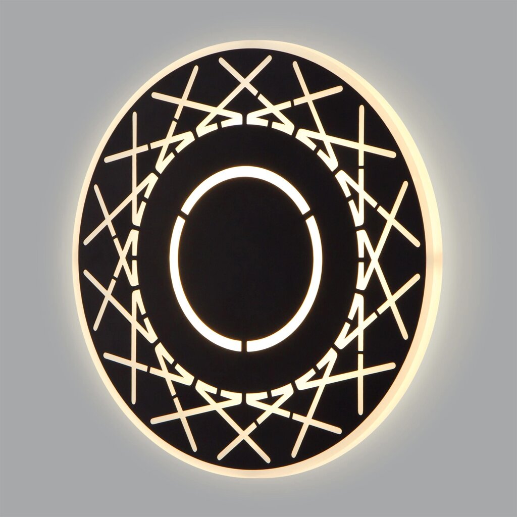 Настенный светодиодный светильник в стиле минимализм 40148/1 LED черный от компании ФЕРОСВЕТ - фото 1