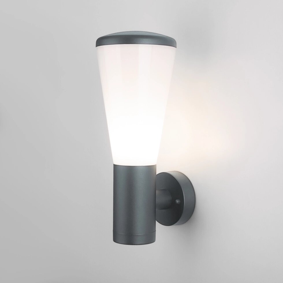 Настенный уличный светильник IP54 серый 1416 TECHNO от компании ФЕРОСВЕТ - фото 1