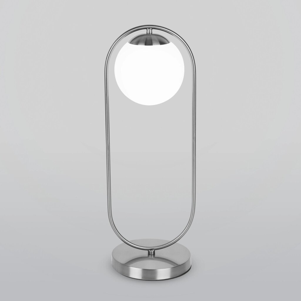 Настольный светильник со стеклянным плафоном 01138/1 хром от компании ФЕРОСВЕТ - фото 1
