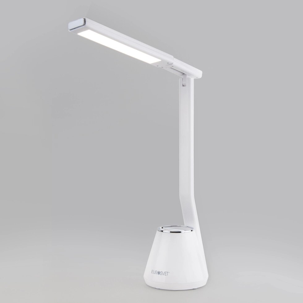 Настольный светодиодный светильник с сенсорным управлением и регулировкой цветовой температуры 80421/1 белый от компании ФЕРОСВЕТ - фото 1