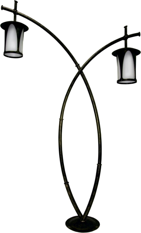 Наземный фонарь-столбик Борнео 2-x головый 1,7 м, 160-52/bg-02 от компании ФЕРОСВЕТ - фото 1