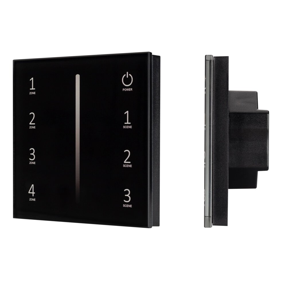 Панель SMART-P34-DIM-IN Black (230V, 0-10V, Sens, 2.4G) (Arlight, IP20 Пластик, 5 лет) от компании ФЕРОСВЕТ - фото 1