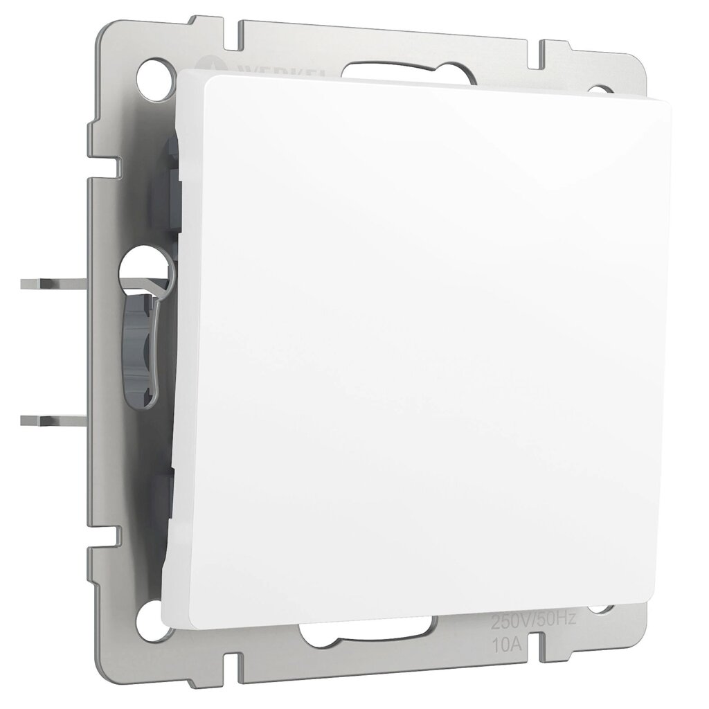 Перекрестный выключатель одноклавишный (белый матовый) W1113061 от компании ФЕРОСВЕТ - фото 1