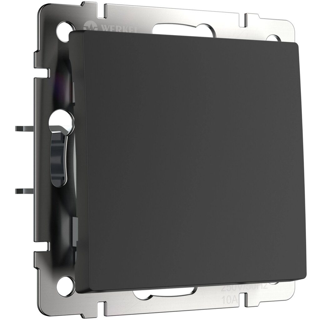 Перекрестный выключатель одноклавишный (черный матовый) W1113008 от компании ФЕРОСВЕТ - фото 1