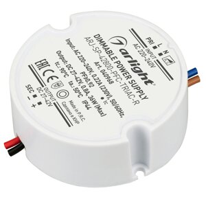 Блок питания ARJ-SP-42800-PFC-TRIAC-R (36W, 27-42V, 800mA) (Arlight, IP44 Пластик, 5 лет) в Москве от компании ФЕРОСВЕТ  ( FEROSVET)