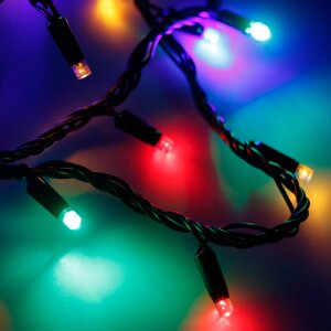 Светодиодная гирлянда ARD-STRING-CLASSIC-10000-BLACK-100LED-LIVE RGB (230V, 7W) (Ardecoled, IP65)