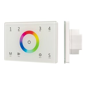 Панель Sens SMART-P83-RGB White (230V, 4 зоны, 2.4G) (Arlight, IP20 Пластик, 5 лет) в Москве от компании ФЕРОСВЕТ