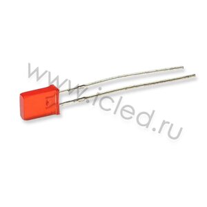 Светодиод ICL-2х5х7mm LE78 (red, 200-400mcd, diffuse) DELCI в Москве от компании ФЕРОСВЕТ  ( FEROSVET)