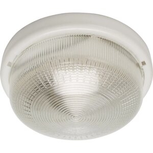 Светильник накладной пылевлагозащищённый НБО 05-100-001, E27 100W, 220V, IP44, белый, силикатное стекло, 240*240*95
