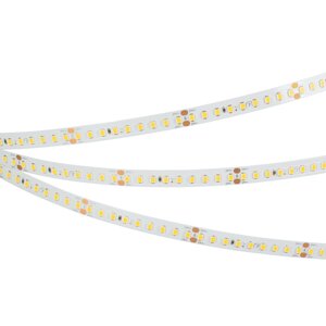 Светодиодная лента RT-A144-10mm 24V Warm3000 (7.7 W/m, IP20, 2835, 5m) (Arlight, высок. эфф. 200 лм/Вт)