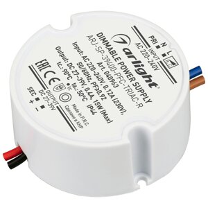 Блок питания ARJ-SP-39400-PFC-TRIAC-R (15W, 27-39V, 400mA) (Arlight, IP44 Пластик, 5 лет) в Москве от компании ФЕРОСВЕТ  ( FEROSVET)