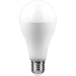 Лампа светодиодная шар 25W 230V E27 6400К , рассеиватель матовый белый, 2200Lm, 220°, 135*65мм FERON LB-100, A65