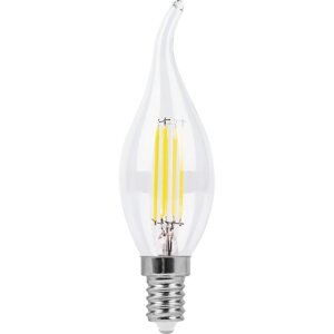 Лампа светодиодная филамент LB-74, C35T (свеча на ветру), 9W 230V E14 4000К, 860Lm, 270°, 121*35 мм